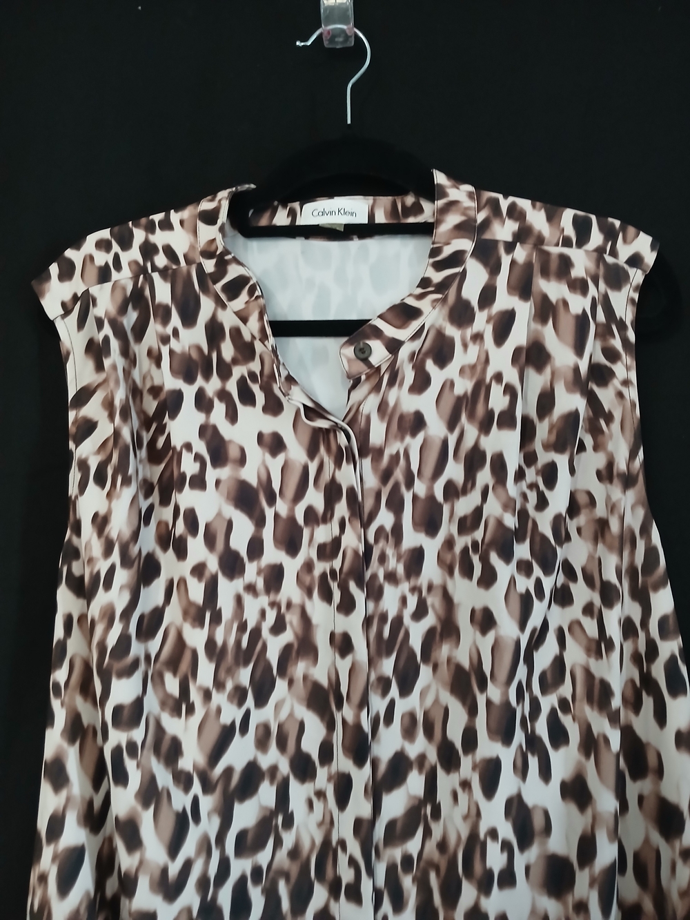 Calvin Klein Ombre Leopard-Print Sleeveless Dress